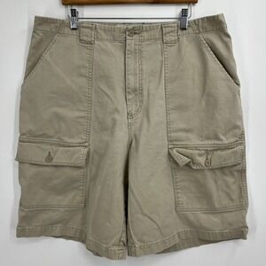 Tommy Hilfiger Cargo Shorts Men's 38 Beige‎ Vtg 90s Authentic Issue Cotton